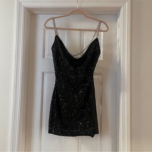 Zara black sequin mini - size xs